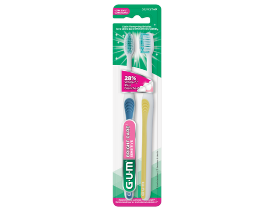 GUM Bright Care Sensitive Ultra Soft Toothbrushes - 2 Pack product image