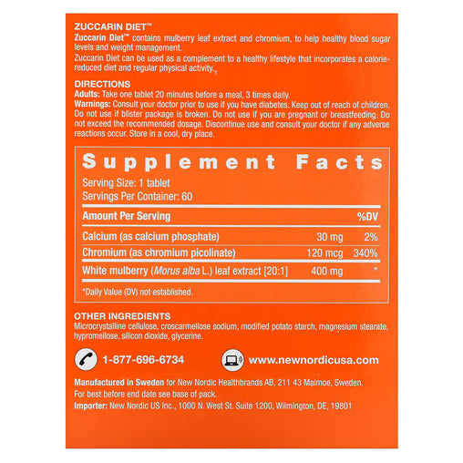 New Nordic Zuccarin Diet, 60 Tablets