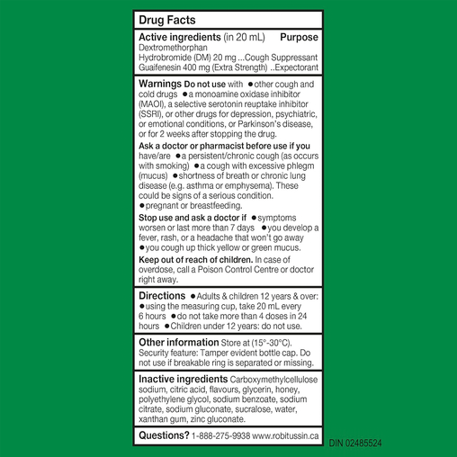 Robitussin - Extra Strength Honey Cough & Congestion Syrup - 115 mL - supplementary product image 2
