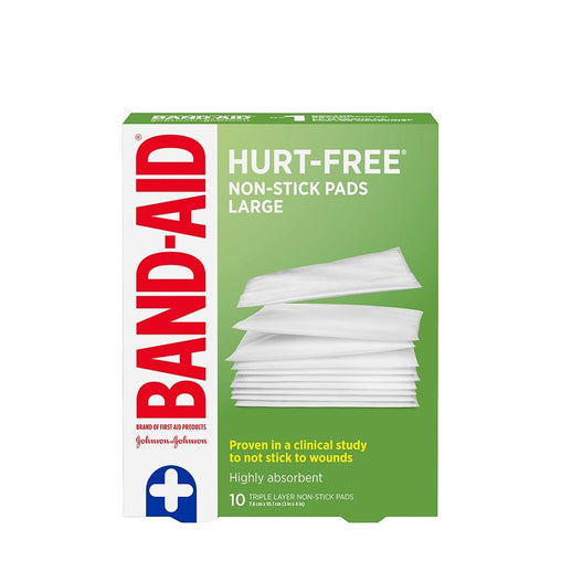 BAND-AID Hurt-Free Non-Stick Large Pads – 10 ct