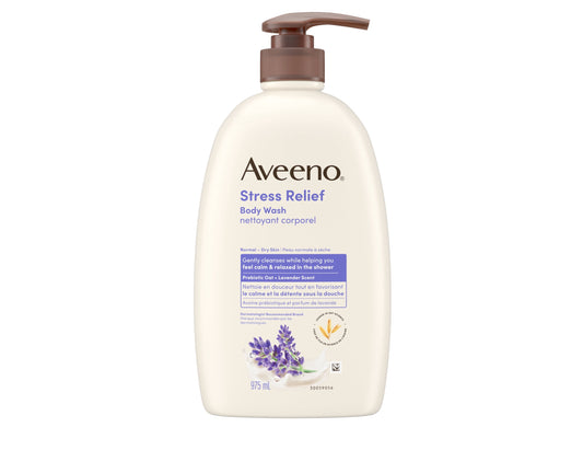 Aveeno Stress Relief Body Wash - 975 mL product packaging