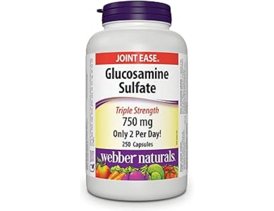 Webber Naturals Glucosamine Sulfate 750mg Capsules – 250 Count