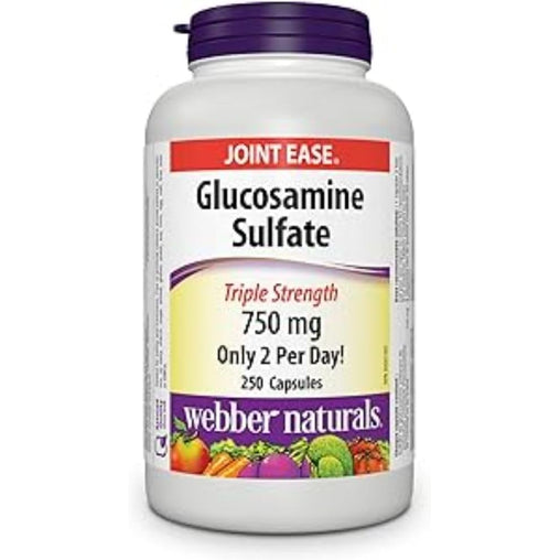 Webber Naturals Glucosamine Sulfate 750mg Capsules – 250 Count