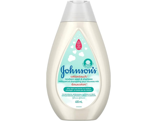 Johnson’s Baby CottonTouch Newborn Wash & Shampoo, 400 mL