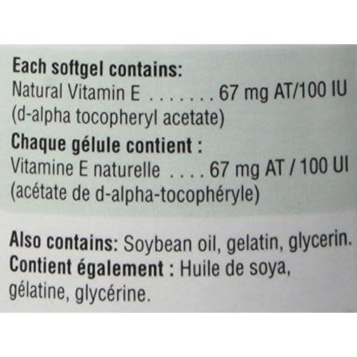 Jamieson Vitamin E 100 IU - 100 Softgels