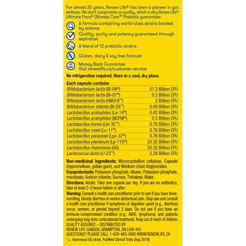 Renew Life Ultimate Care Probiotic – 30 Count
