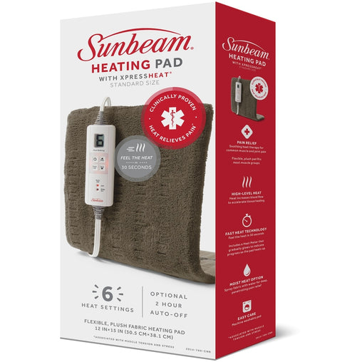 Sunbeam XpressHeat Standard Heating Pad - 1 Unit benefit and feature information
