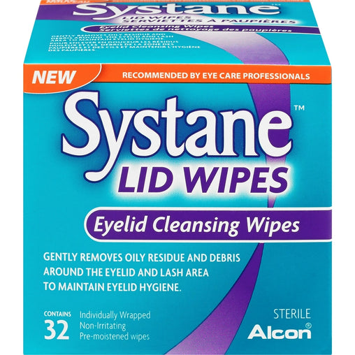 Systane Eyelid Cleansing Wipes - 32 Count current Canadian product packaging