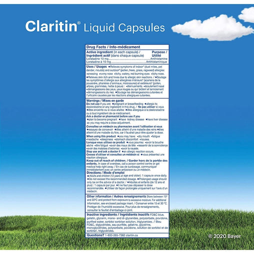 Claritin Liquid Capsules 10 mg – 40 ct