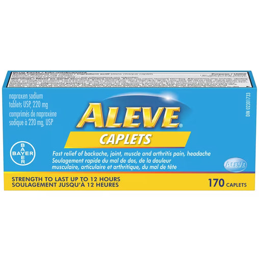 Aleve Naproxen Sodium Tablets 220 mg, 170 Caplets
