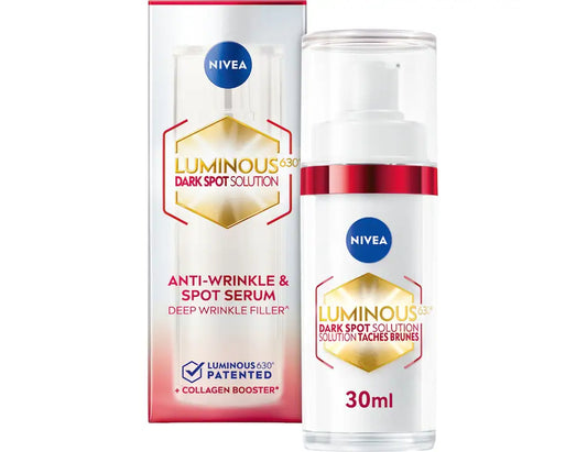 Nivea Luminous630 Dark Spot Solution Anti Wrinkle and Age Spot Serum, 30 mL
