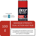 Deep Relief Maximum Strength Heat Rub - 100 g product use and application information