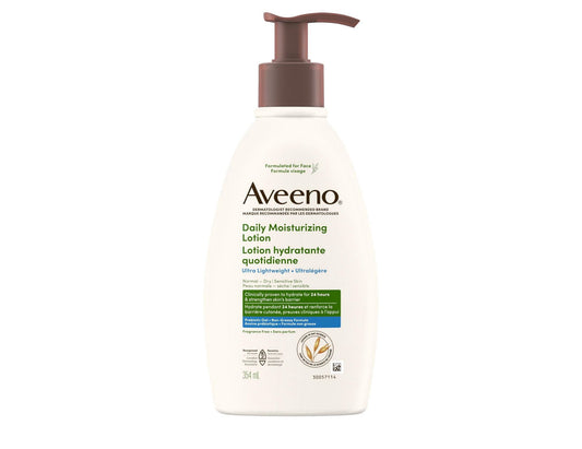 Aveeno Daily Moisturizing Lotion Ultra-Lightweight - 354 mL product packaging