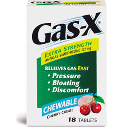 Gas-X Extra Strength Chewable Tablets Peppermint Creme, 125 mg, 18 Count