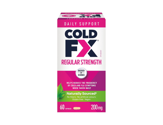 COLD-FX - Regular Strength Cough & Cold Relief Capsules - 60 Capsules - current product packaging