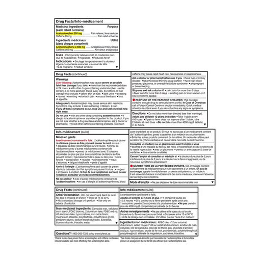 Tylenol Ultra Relief Tough on Headaches eZtabs – 120 Tablets