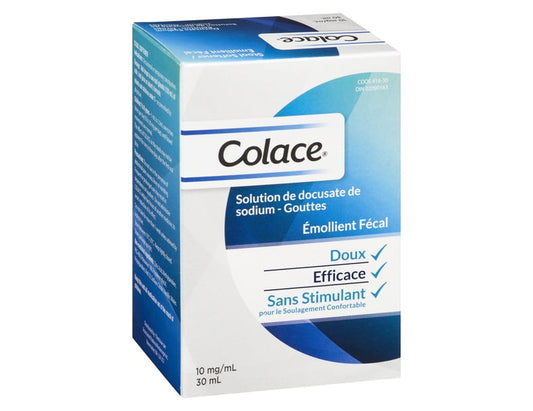 Colace Stool Softener Drops 10 mg - 30 mL product packaging