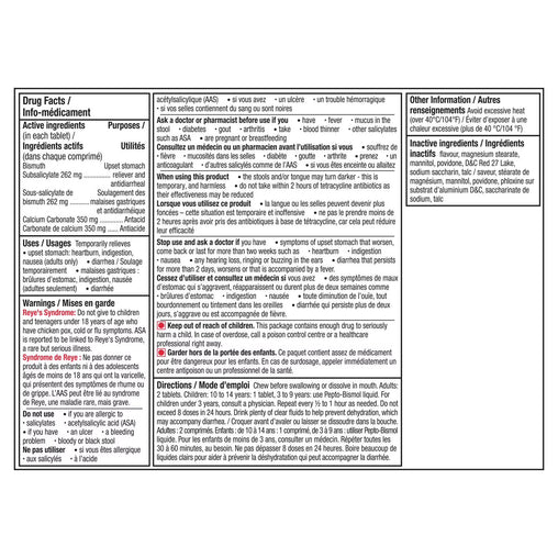 Pepto-Bismol 5 Symptom Relief Chewable, 48 Tablets