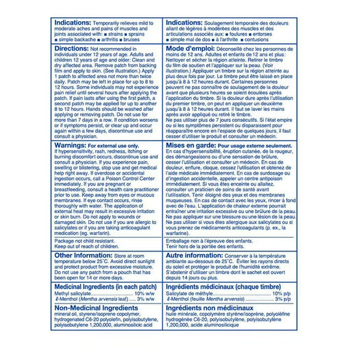 Salonpas Pain Relieving Patch 12-Hour Relief - 5 Patches