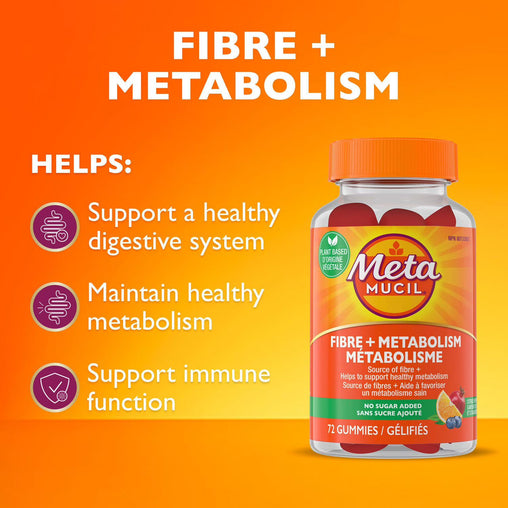 Metamucil Fibre + Metabolism 72 Gummies