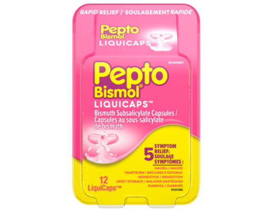 Pepto Bismol Liquicaps Rapid Relief 12 Count