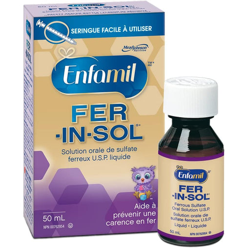 Enfamil FER-IN-SOL Liquid Ferrous Sulfate Oral Solution U.S.P., 50 mL