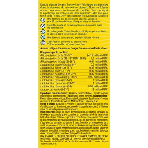 Renew Life Ultimate Flora Women's Extra Care Probiotic 50 Billion – 30 Capsules