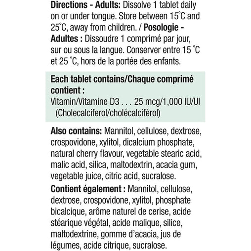 Jamieson Vitamin D3 1,000 - 150 Sublingual Tablets