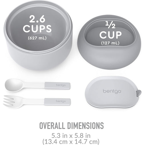 Bentgo Bowl - Gray - Insulated Lunch Container (21.2 oz)