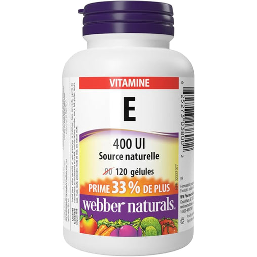 Webber Naturals Vitamin E 400 IU Softgels - 120