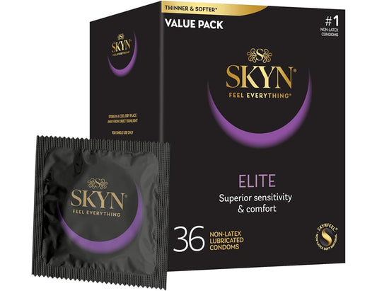 SKYN Elite Ultra-Thin Lubricated Latex-Free Condoms - 36 Pack