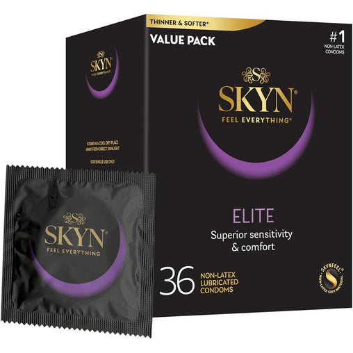 SKYN Elite Ultra-Thin Lubricated Latex-Free Condoms - 36 Pack