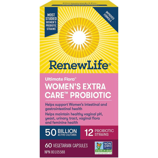 Renew Life Ultimate Flora Women's Extra Care Probiotic 50 Billion – 60 Capsules