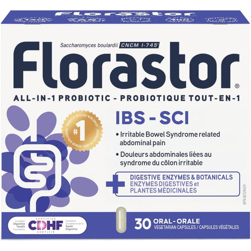Florastor IBS All-in-1 Probiotic 30 Capsules for Adults
