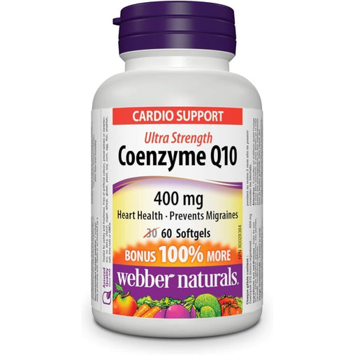 Webber Naturals Coenzyme Q10 400 mg Softgels – 60 Count