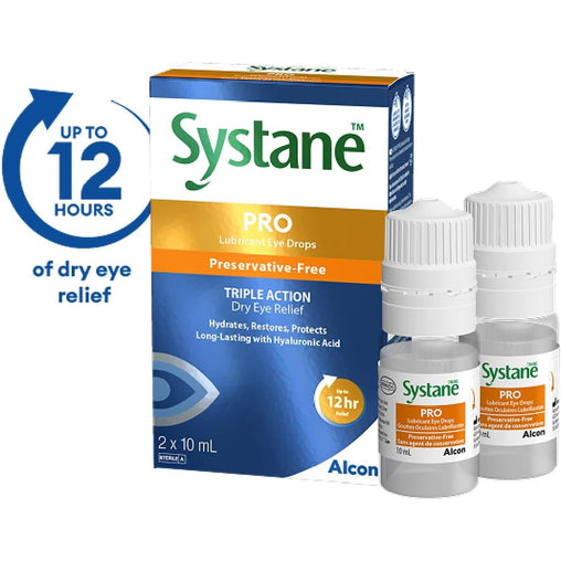 Systane PRO Preservative-Free Lubricating Eye Drops, Twin Pack, 2 x 10 mL