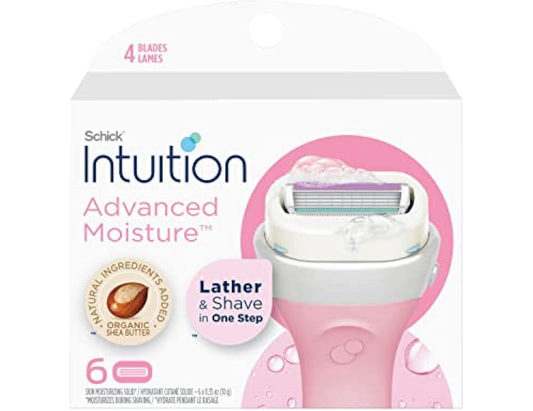 Schick Intuition Advanced Moisture Women's Razor Refills with Shea Butter – 6 ct