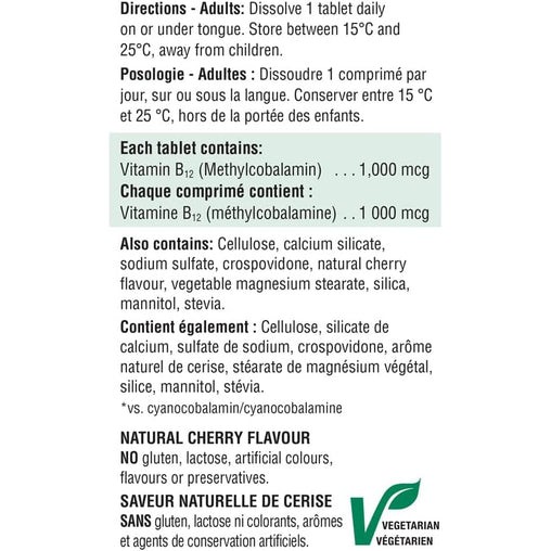 Jamieson Vitamin B12 1000 mcg Fast-Dissolving Sublingual Tablets – 150 Tablets