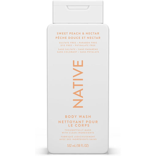 Native Sweet Peach & Nectar Body Wash - 532 mL