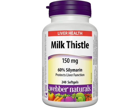 Webber Naturals Milk Thistle Extract 150 mg, 240 Softgels