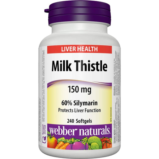 Webber Naturals Milk Thistle Extract 150 mg, 240 Softgels