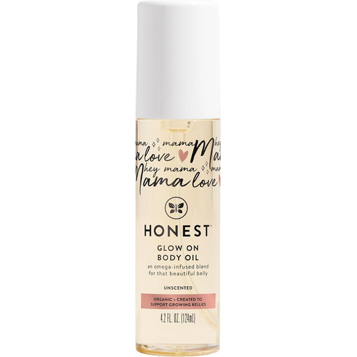 The Honest Company Mom Care Glow On Body Oil, Unscented, 124 mL