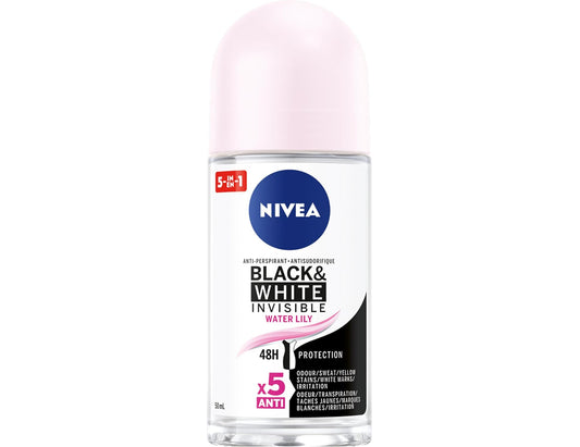 Nivea Black & White Invisible Water Lily Anti-Perspirant Roll-On 50 mL