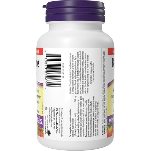Webber Naturals Berberine 500 mg, 60c