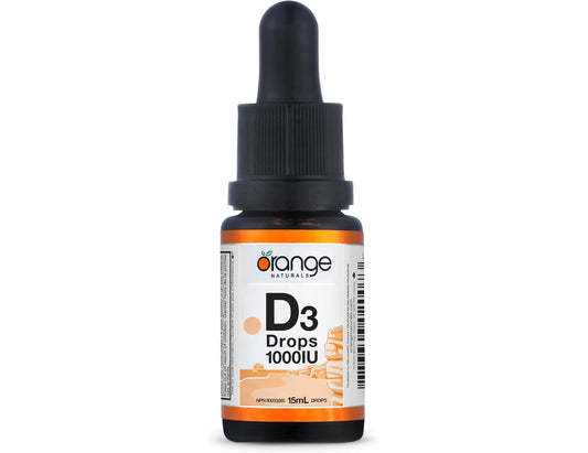 Orange Naturals Vitamin D3 Drops 1000IU  -  15 mL