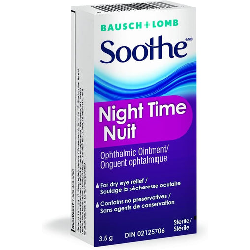 Soothe Night Time Lubricant Eye Ointment, Preservative Free, 3.5g