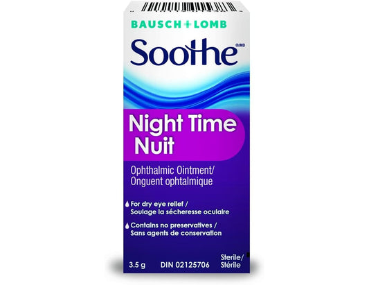 Soothe Night Time Lubricant Eye Ointment, Preservative Free, 3.5g