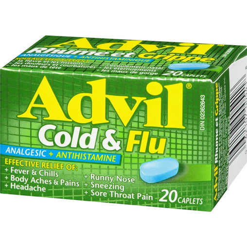 Advil Cold & Flu Analgesic + Antihistamine Caplets, 20 ct