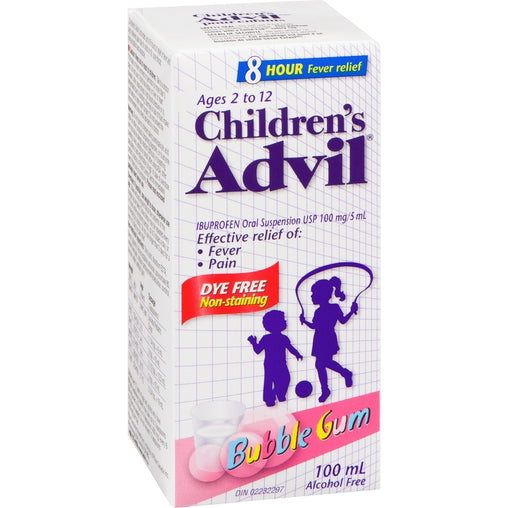 Advil Children’s Bubble Gum Flavored Ibuprofen Suspension - 100ml