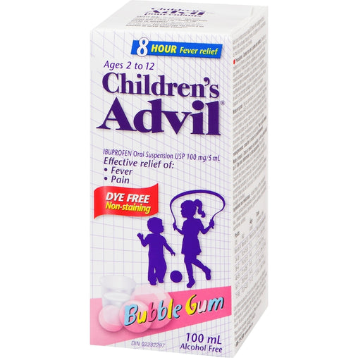 Advil Children’s Bubble Gum Flavored Ibuprofen Suspension - 100ml